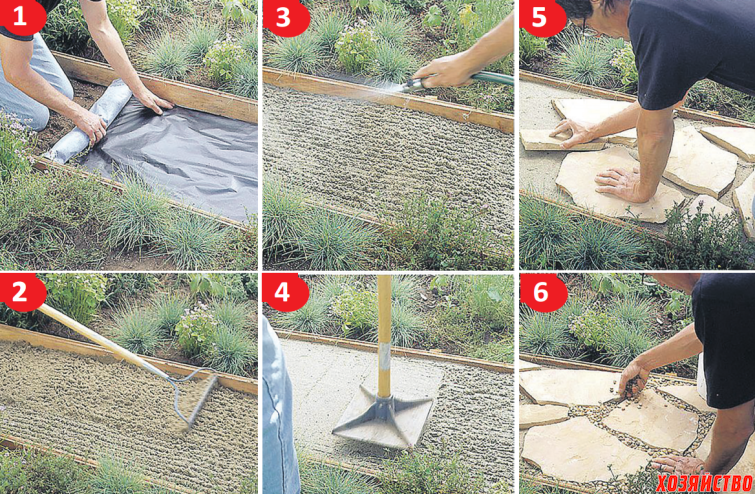 Как сделать садовую дорожку из бетона с помощью готовых форм